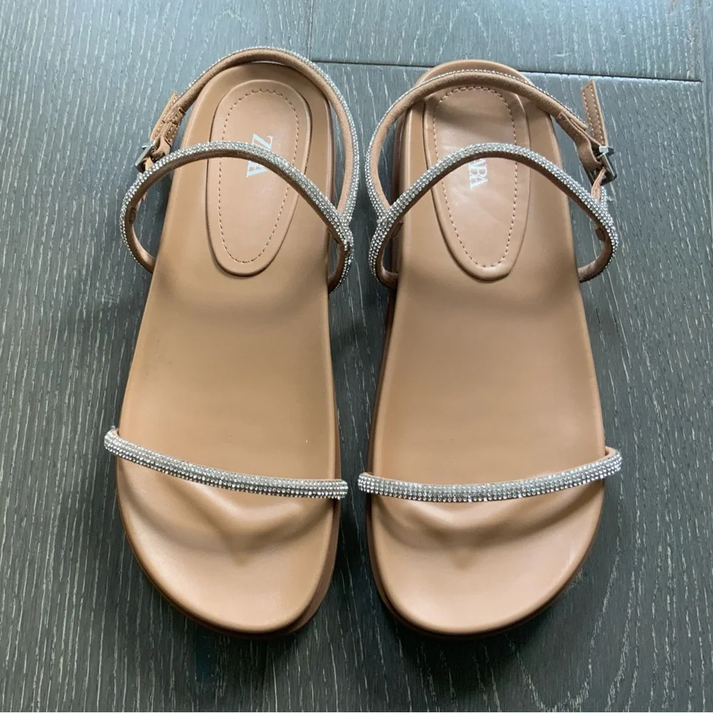 Zara Rhinestone Sandals - Picture 5 of 7